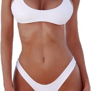 Sherry DC Brazilian Thong Bikini White M